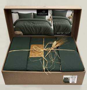 Постельное белье хлопок La Maison Stonewashed 200 х 220 см Mariella Forest