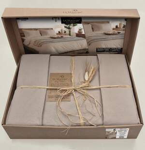 Постельное белье хлопок La Maison Stonewashed 200 х 220 см Mariella Stone