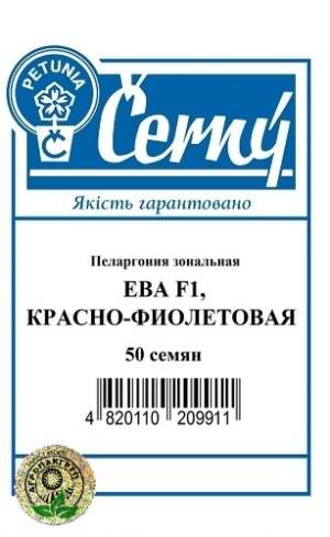 Пеларгония зональная Ева F1, красно-фиолетовая – 50 семян.