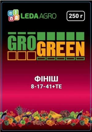 Удобрение GroGreen Финиш NPK NPK 8-17-41, 250г Удобрение GroGreen Финиш NPK NPK 8-17-41, 250г