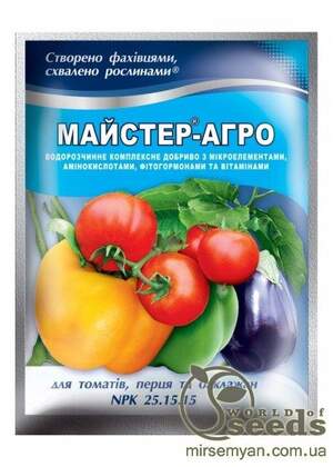 Добриво для томатів, перцю, баклажанів NPK 25-15-15 Майстер-Агро, 100 г Добриво для томатів, перцю, баклажанів NPK 25-15-15 Майстер-Агро, 100 г