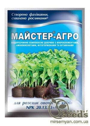 Добриво для розсади NPK 20-13-13 Майстер-Агро, 25 г Добриво для розсади NPK 20-13-13 Майстер-Агро, 25 г