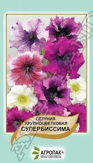 Петунія великоквіткова Супербісіма, суміш - 50 насінин, А