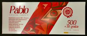 Цигаркові гільзи з фільтром для набивання тютюном/Pablo/550 шт.
