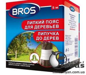 Липкий пояс (стрічка) для дерев 5м Bros Липкий пояс (стрічка) для дерев 5м Bros